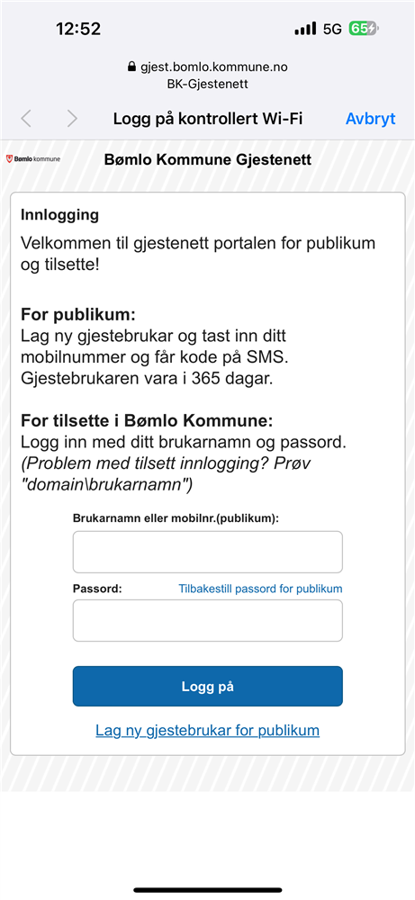 illustrasjon innlogging gjestenett - Klikk for stort bilete